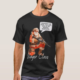 Camiseta Kris Kringle Festivo Caça Xmas Santa Claus Camo