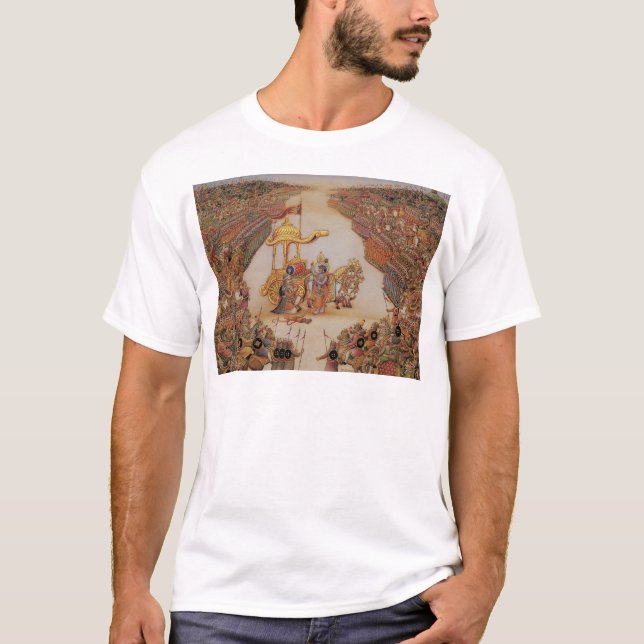 Camiseta Krishna instrui Arjuna (Frente)