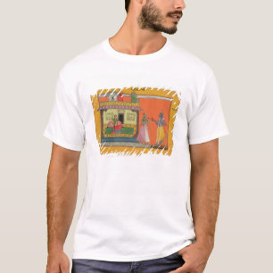 Camiseta Krishna que chega na casa de Radha, ilustração