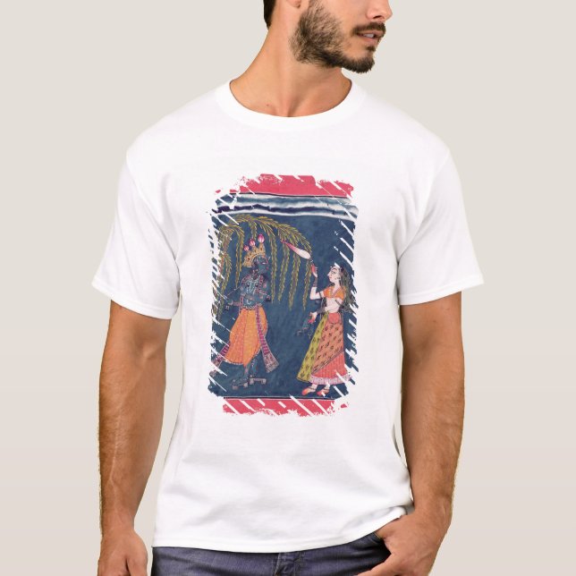 Camiseta Krishna que joga uma flauta, 'do Vahula (Frente)