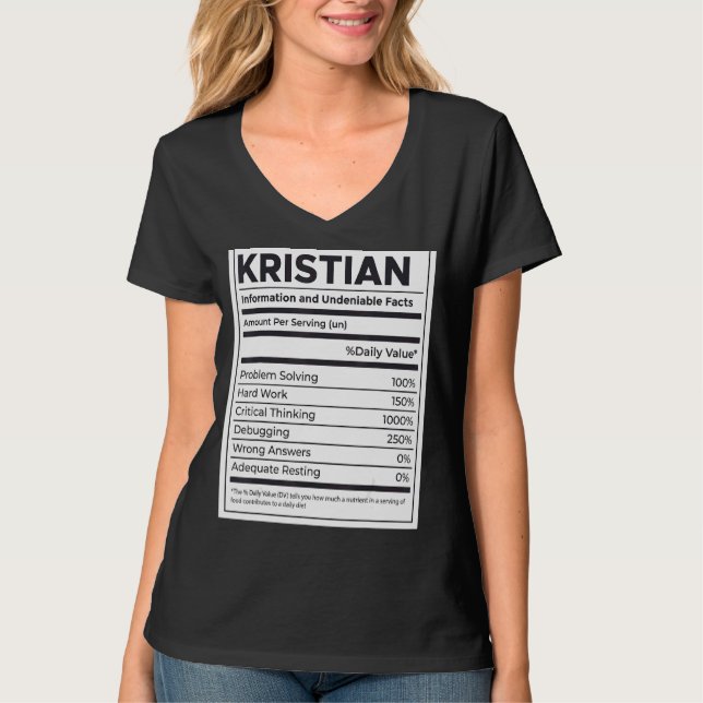 Camiseta Kristian Nutrition Information Problem Resolvendo  (Frente)