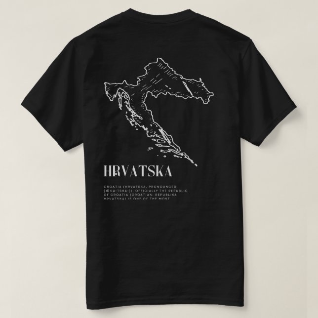 Camiseta Kroatien Karte Shirt (Verso do Design)