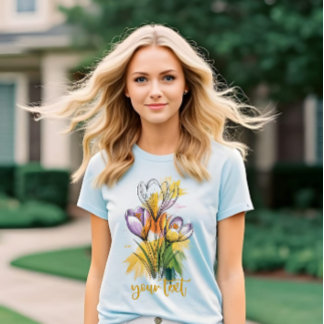 Camiseta Krocuses menina floral
