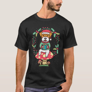 Camiseta Kromfohrlander Dog Kromi On Mushroom Christmas Wre