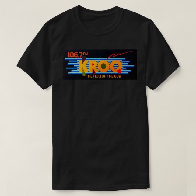 Camiseta KROQ 106.7 1980s Los Angeles new wave alternative  (Frente do Design)
