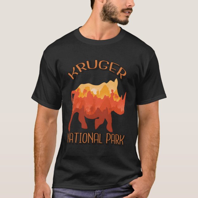 Camiseta Kruger Rhino África do Sul Grande Cinco Parque Nac (Frente)