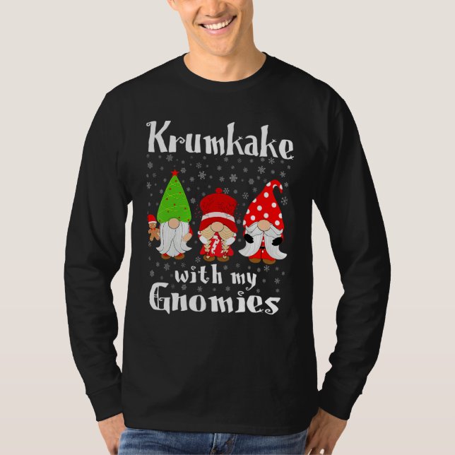 Camiseta Krumkake With My Gnomies - Norwegian Waffle Cookie (Frente)