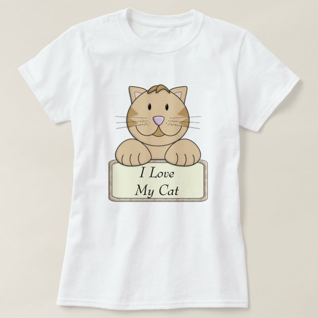 Camiseta KRW eu amo meu gato (Frente do Design)