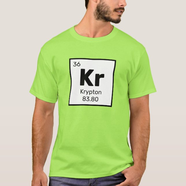 Camiseta Krypton / Mesa Periódica - Kr Elemento T-Shirt (Frente)