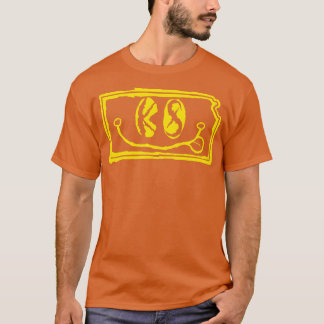 Camiseta KS Eyes Kansas Grunge Sorria Face Amarelo