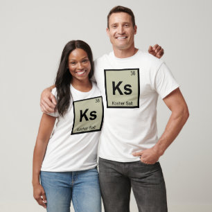 Camiseta Ks - Símbolo da Tabela Periódica do Sal Kosher