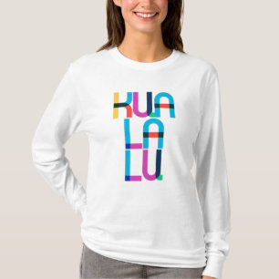 Camiseta Kuala Lumpur Malásia Letras de Pop Art