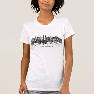 Camiseta Kuala Lumpur Malásia Skyline BW