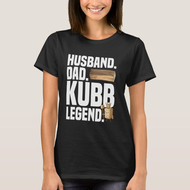 Camiseta Kubb Marido Viking Chess Player Jogo Set Kub (Frente)