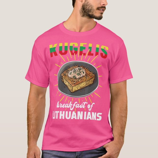 Camiseta Kugelis Breakfast, Lituânia Comida (Frente)