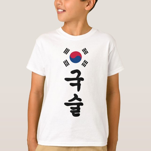 Camiseta Kuk Sool com bandeira coreana (Frente)