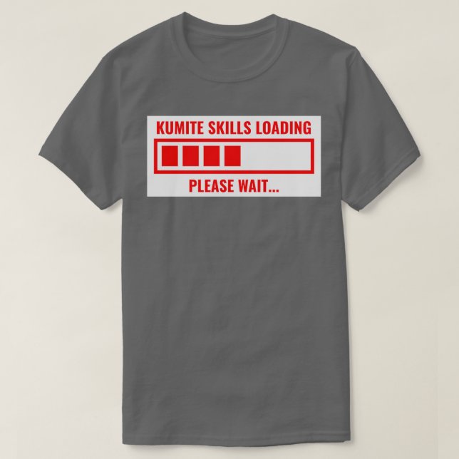 Camiseta Kumite skills loading Karate Red (Frente do Design)