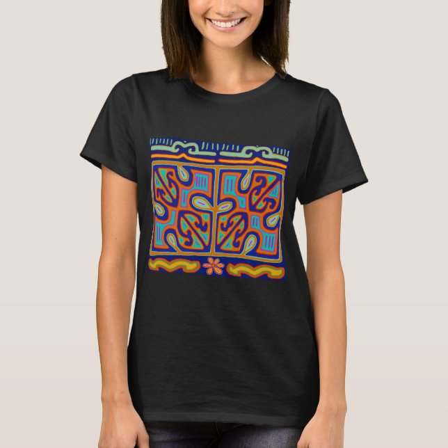 Camiseta Kuna Indian Music Box - San Blas Mola (Frente)