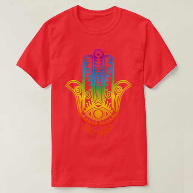 Camiseta Kundalini Yoga Sat Nam Kundalini Hamsa (Frente do Design)
