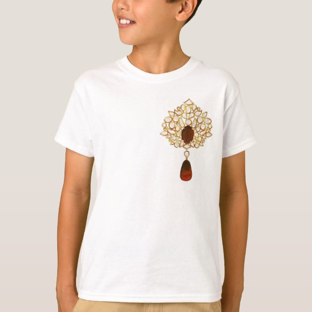 Camiseta Kundan & ruby brooch (Frente)