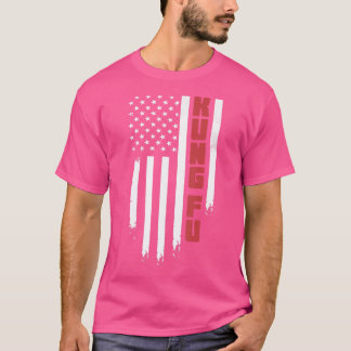 Camiseta Kung Fu American Usa Flag Kung Fu Arte Marcial