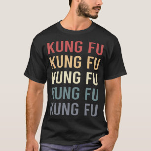 Camiseta Kung Fu de Texto Retro