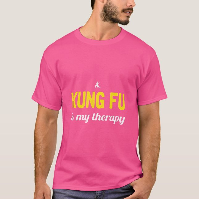 Camiseta Kung Fu É Minha Terapia Kung Fu (Frente)