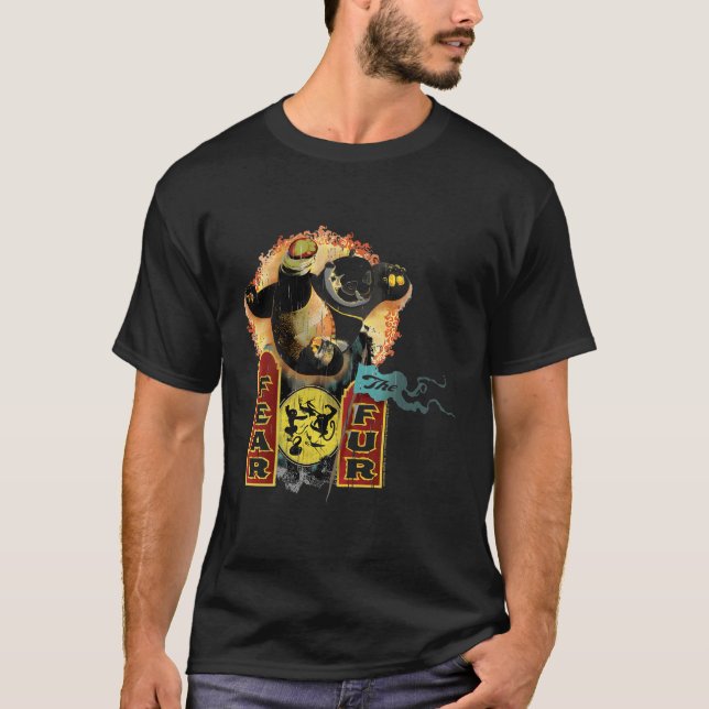 Camiseta Kung Fu Panda Teme O Quinto Símbolo Por (Frente)