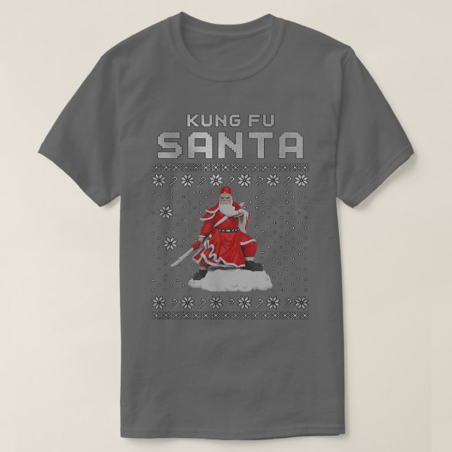 Camiseta Kung Fu Santa Claus (Frente do Design)
