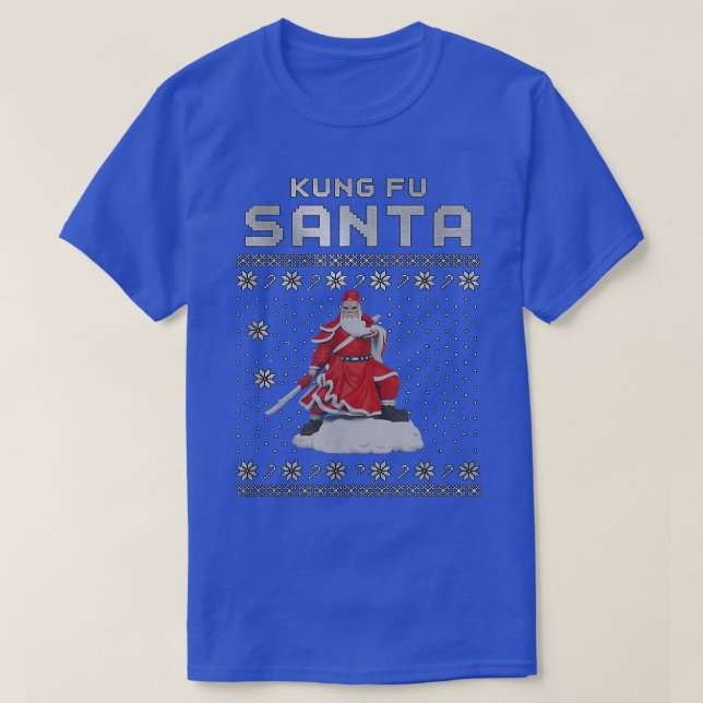 Camiseta Kung Fu Santa Claus T-Shirt (Frente do Design)