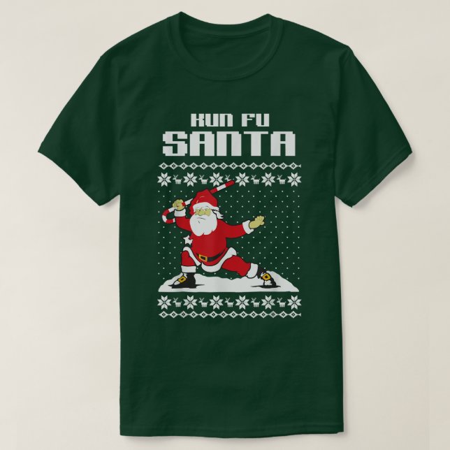 Camiseta Kung Fu SANTAChristmas Men (Frente do Design)