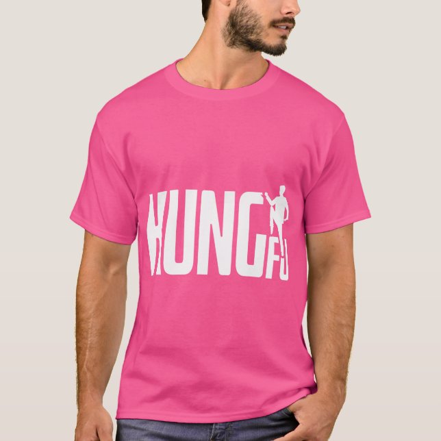 Camiseta Kung Fu Simple Legal Trabalho de arte Kung Fighter (Frente)