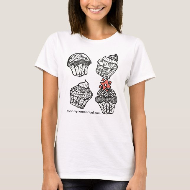 Camiseta Kupcakes é cupcakes com boas karmas (Frente)