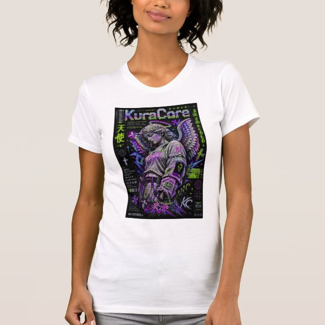 Camiseta KuraCore Anjo Micro Mosaico 3D Ciber (Frente)