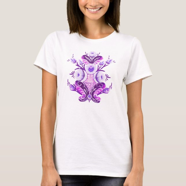 Camiseta Kurbits flower design for women. (Frente)
