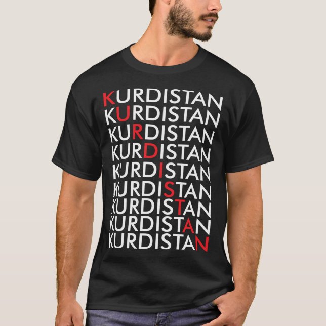 Camiseta Kurdistan Retro Kurden Erbil in Iraq (Frente)