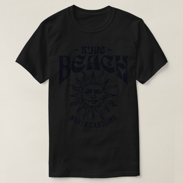 Camiseta Kure Beach North olina Summertime Sunshine (Frente do Design)
