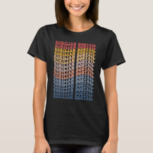 Camiseta Kurilian Bobtail Groovy Retro Cat
