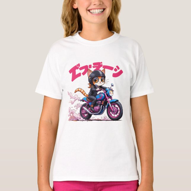 Camiseta Kurious Manga Cat (Frente)