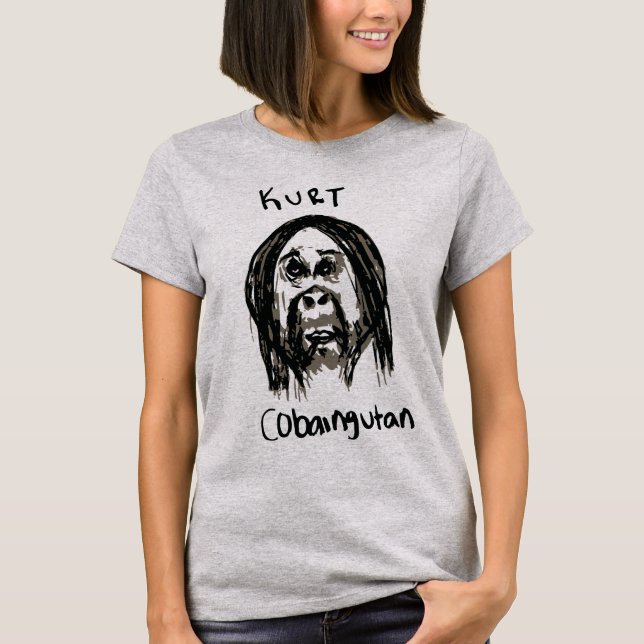 Camiseta Kurt Cobain Hand Drawn Grungy (Frente)
