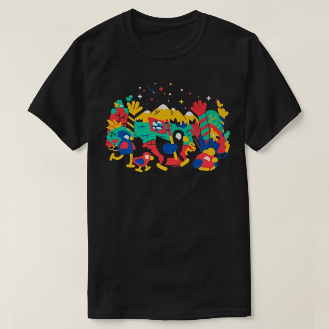 Camiseta Kurzgesagt Duck e Amigos (Frente do Design)