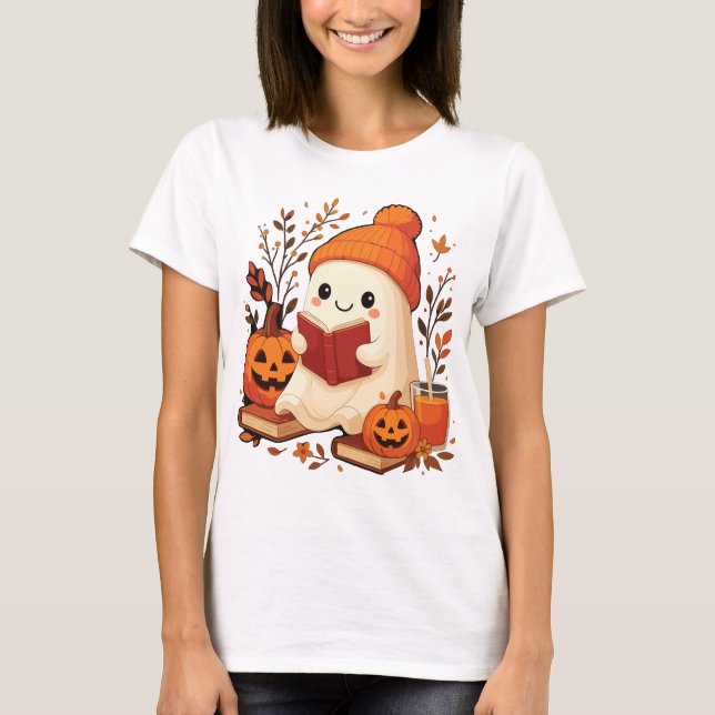 Camiseta Kuscheliger Herbstgeist beim Lesen (Frente)
