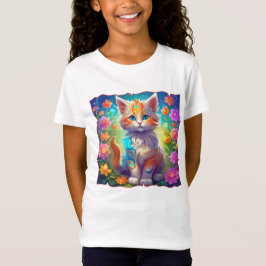 Camiseta Kutie Kat Whimsical Kitten Tshirt