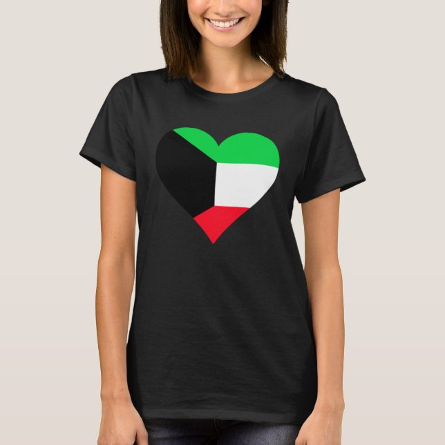 Camiseta Kuwait Flag Heart Kuwait Love Kuwait Kuwait (Frente)