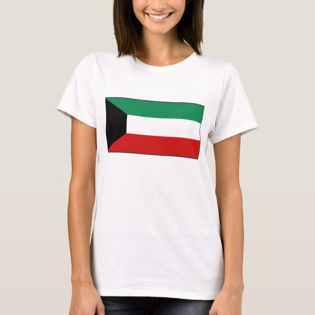 Camiseta Kuwait Flag x Map T-Shirt (Frente)