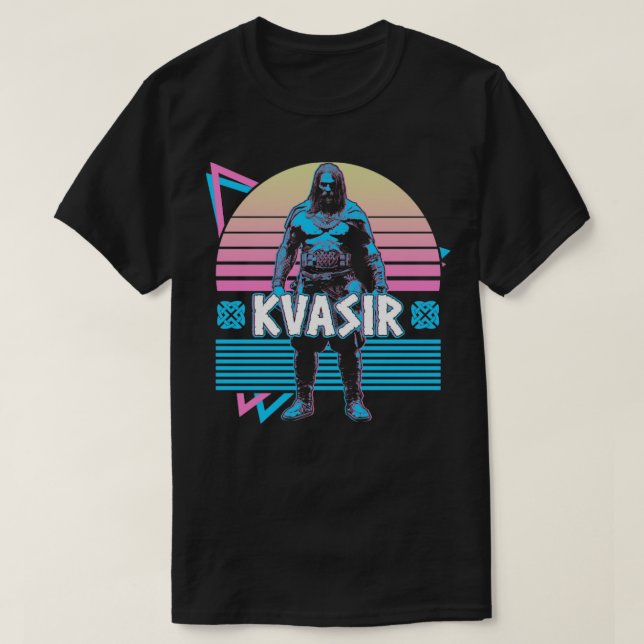 Camiseta Kvasir Norse Deus Asgard Norse Mythology Retro (Frente do Design)
