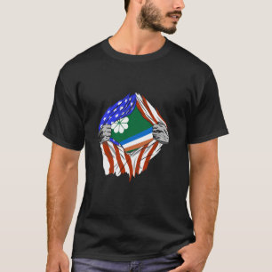 Camiseta Kwajalein Bandeira EUA América Chest Kwajalein P