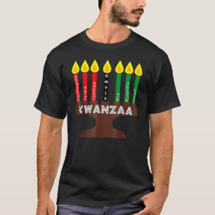 Camiseta Kwanzaa Kinara Mishuma Com 7 Princípios