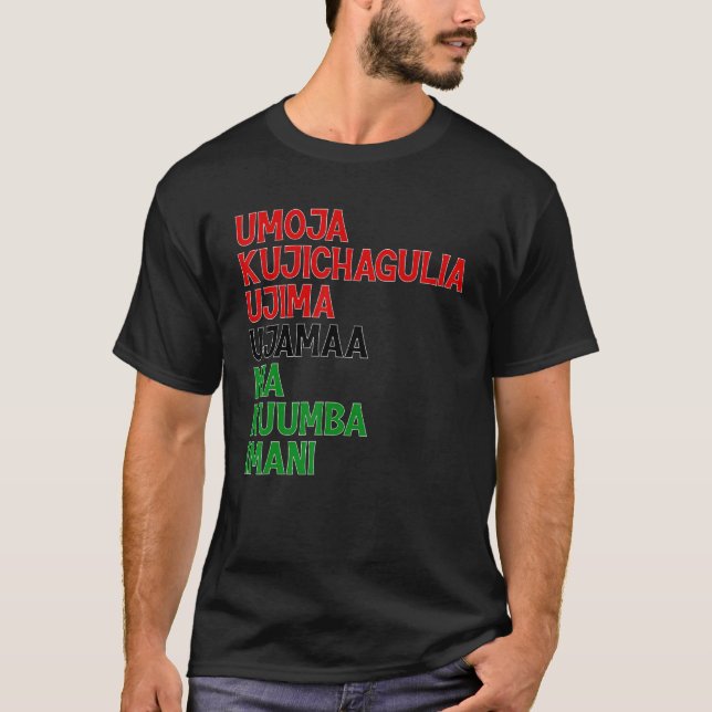 Camiseta Kwanzaa Kinara Set Para Crianças Homens Mulheres S (Frente)