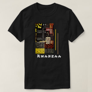 Camiseta Kwanzaa Kuba Cloth Geométrico - Tonalidade